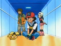 Pikachu from DP, making a Turtwig imitation
