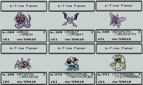 Pokemon Crystal Hall of Fame Champs