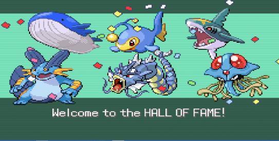 Pokemon Emerald Water  Mono Hall Of Fame Team