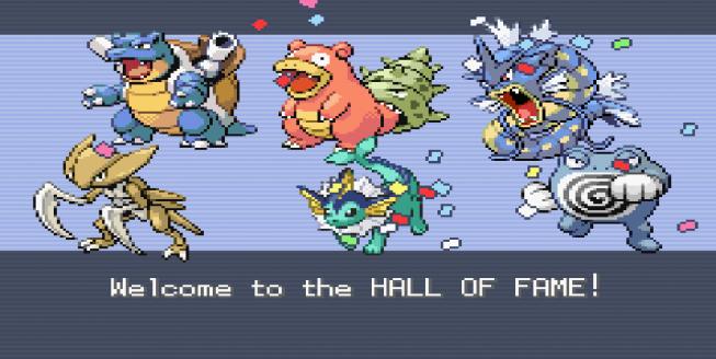Pokemon Leaf Green Water Mono Hall Of Fame Team