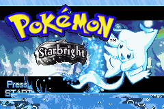 Pokemon Starbright titlescreen. Unfortunately the background went all glitchy... :(