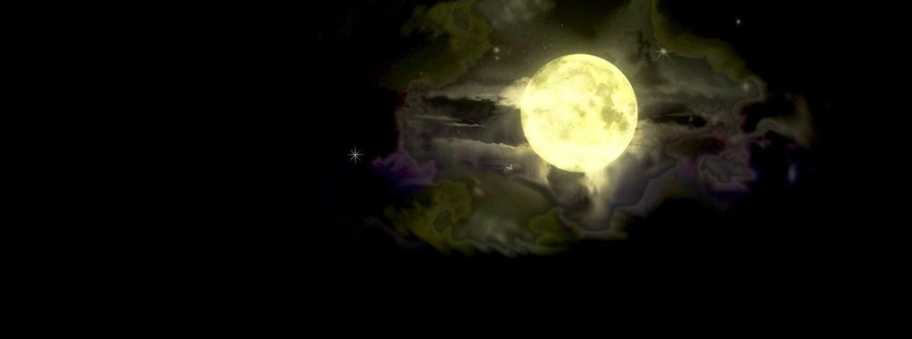 Pokemon world's dark side, full moon night.