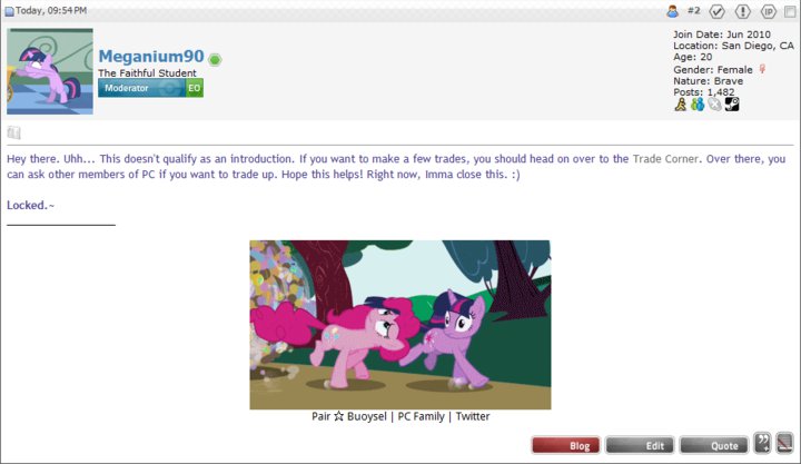Promoted @ 9:50pm.

Deals with pending report & closes thread at 9:54pm.

June 30th, 2011
