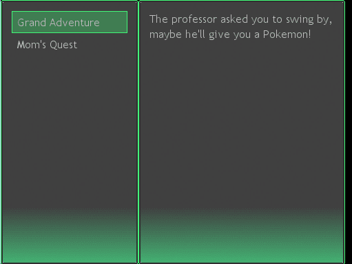 Quest log