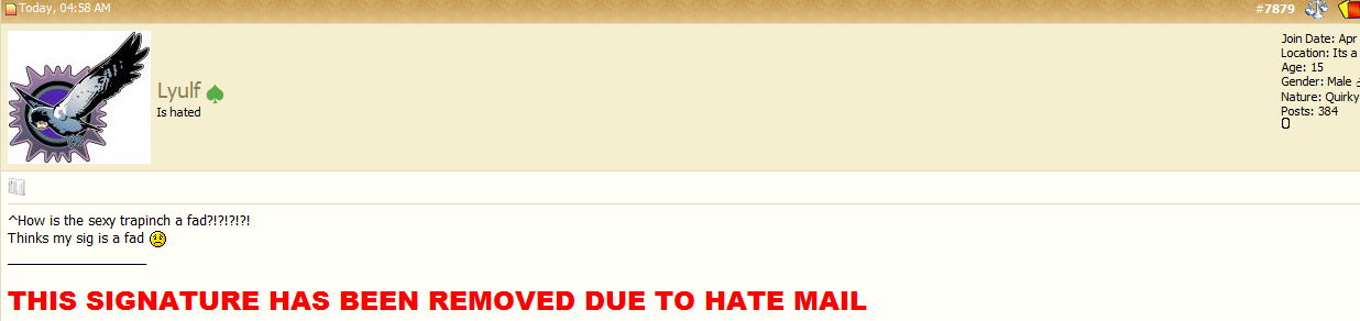 Quite the er.... "hate"? XD;