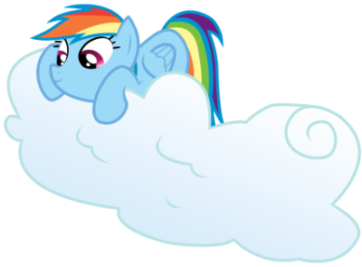 Rainbow Dash on Cloud

Clouds are very plush...