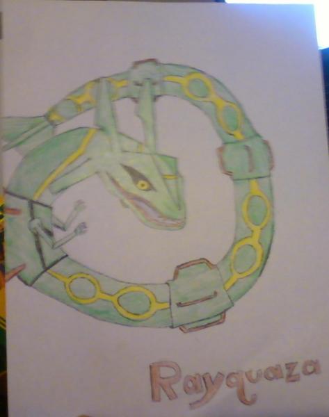 Rayquaza (i messed up a bit on the arms, but cut me some slack, it was the first time i ever drew Rayquaza)