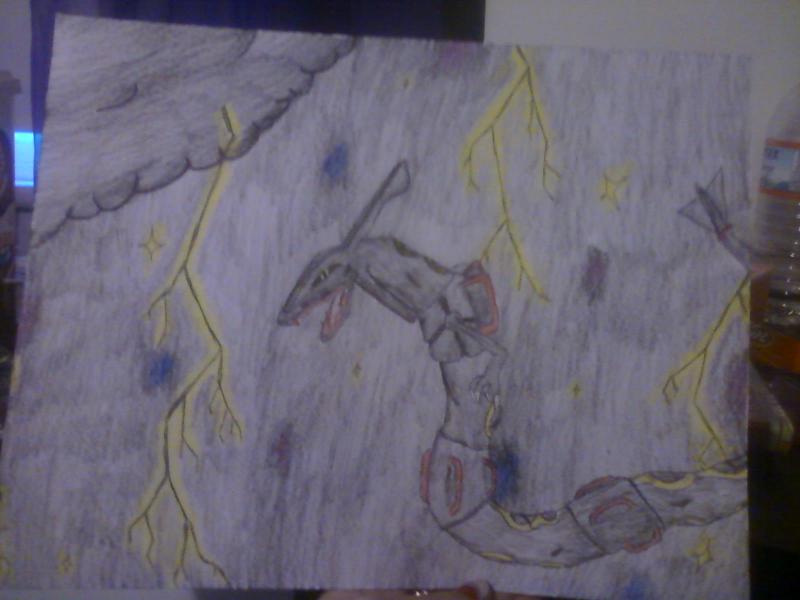 Rayquaza in a storm