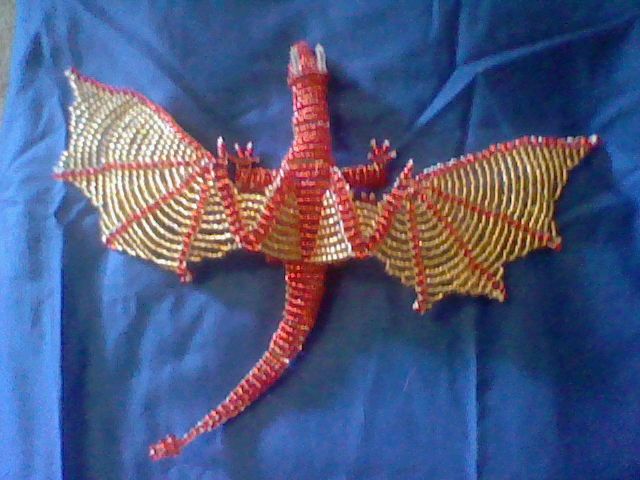 Red and Gold Dragon (Top view)