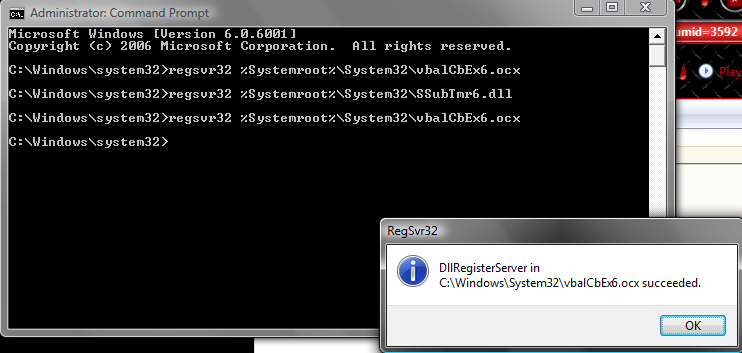 Registering vbalCbEx6.ocx