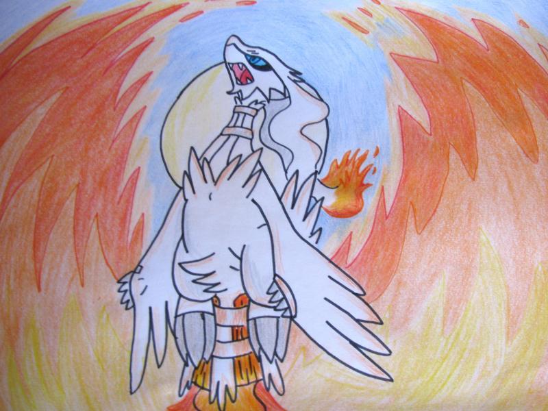 Reshiram in flames