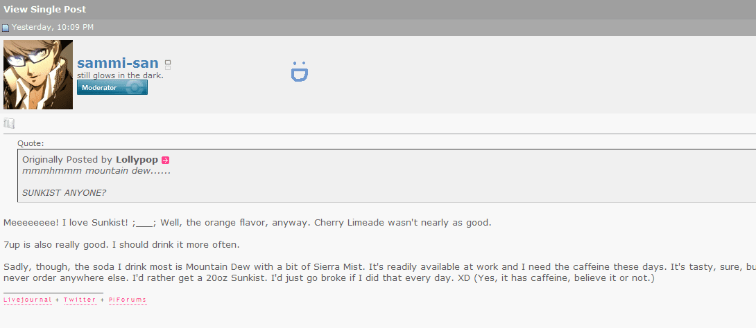 Sanny-san is blue and bold, again. :D