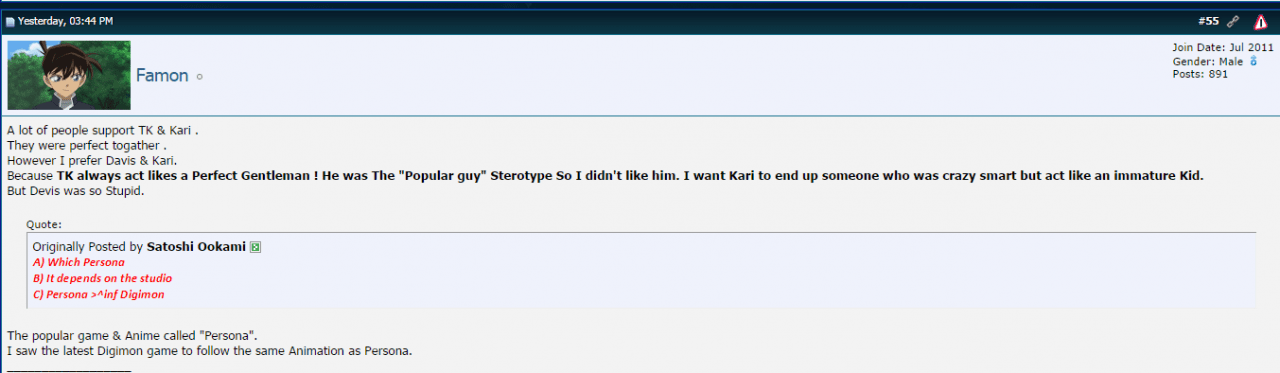 Saying this to a guy with Persona avatar and who is probably the biggest Persona fan on PC.
Oh god, Famon, you are in a way awesome in your ignorance 