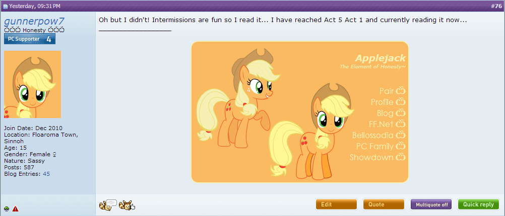 Screencapped my post in the Homestuck Club...

Reason: THE LAST TIME YOU'LL EVER SEE ME IN A BLUE USERNAME :)

04/16/2012 - 02/26/2013