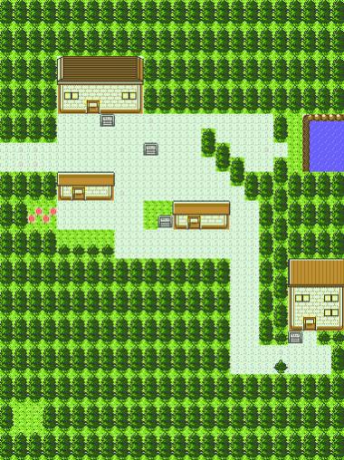 Screenshot of the layout for the starting town.
