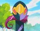 Seviper with Jessie's hair in his mouth