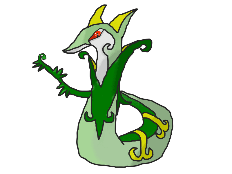 Shaded Serperior Fanart. I blurred the shading.