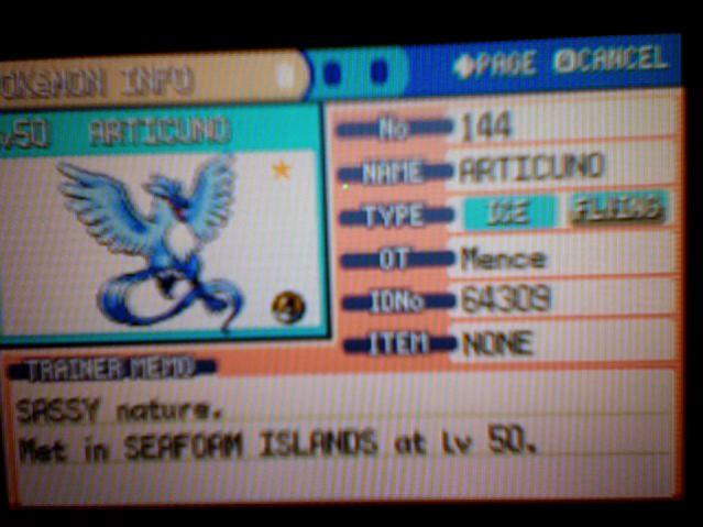 Shiny Articuno