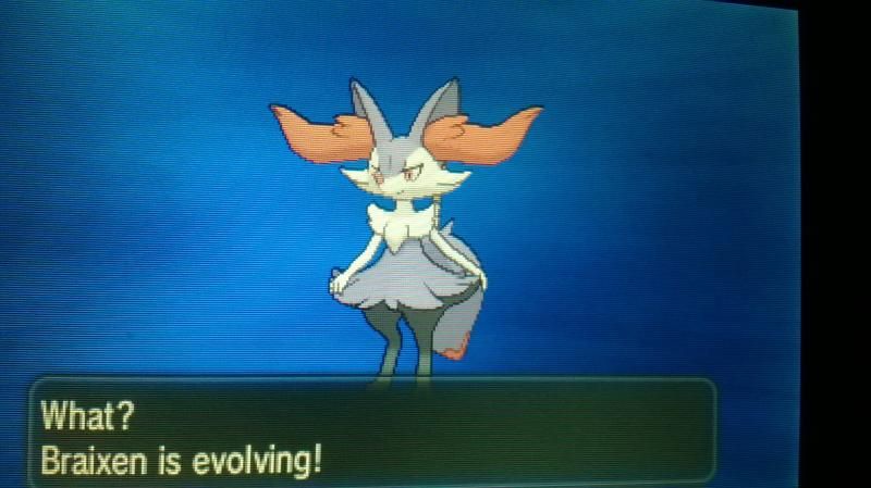 Shiny Braixen! <3 (evolution)
