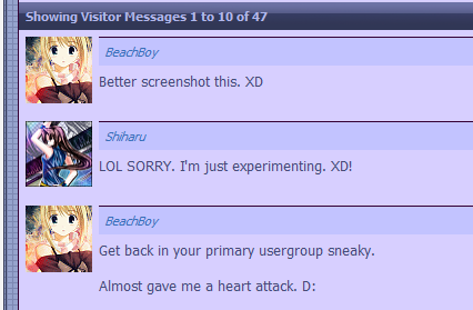 Siggy & I toying around in group memberships. XD
