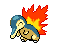 Silver Cyndaquil done with HG/SS colours, I did this really fast because it was small and easy to shade in. Cute little thing :]