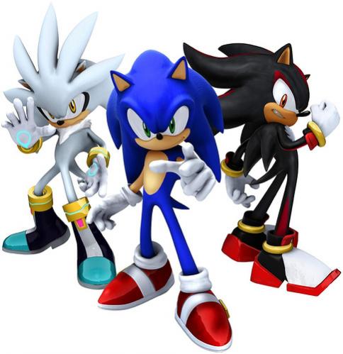 Sonic (Middle), Shadow (Right), Silver (Left)