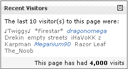 Stalking Hybrid Trainer's profile... ended up being his 4000th visitor. xD