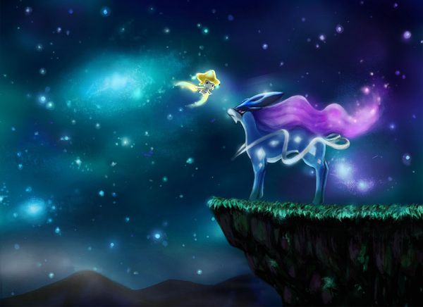 Suicune and Jirachi