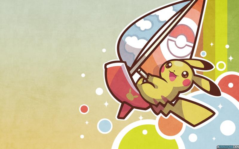 surfing pikachu