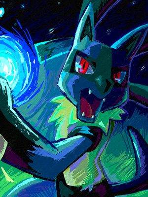 Tegaki Lucario by arugaisou