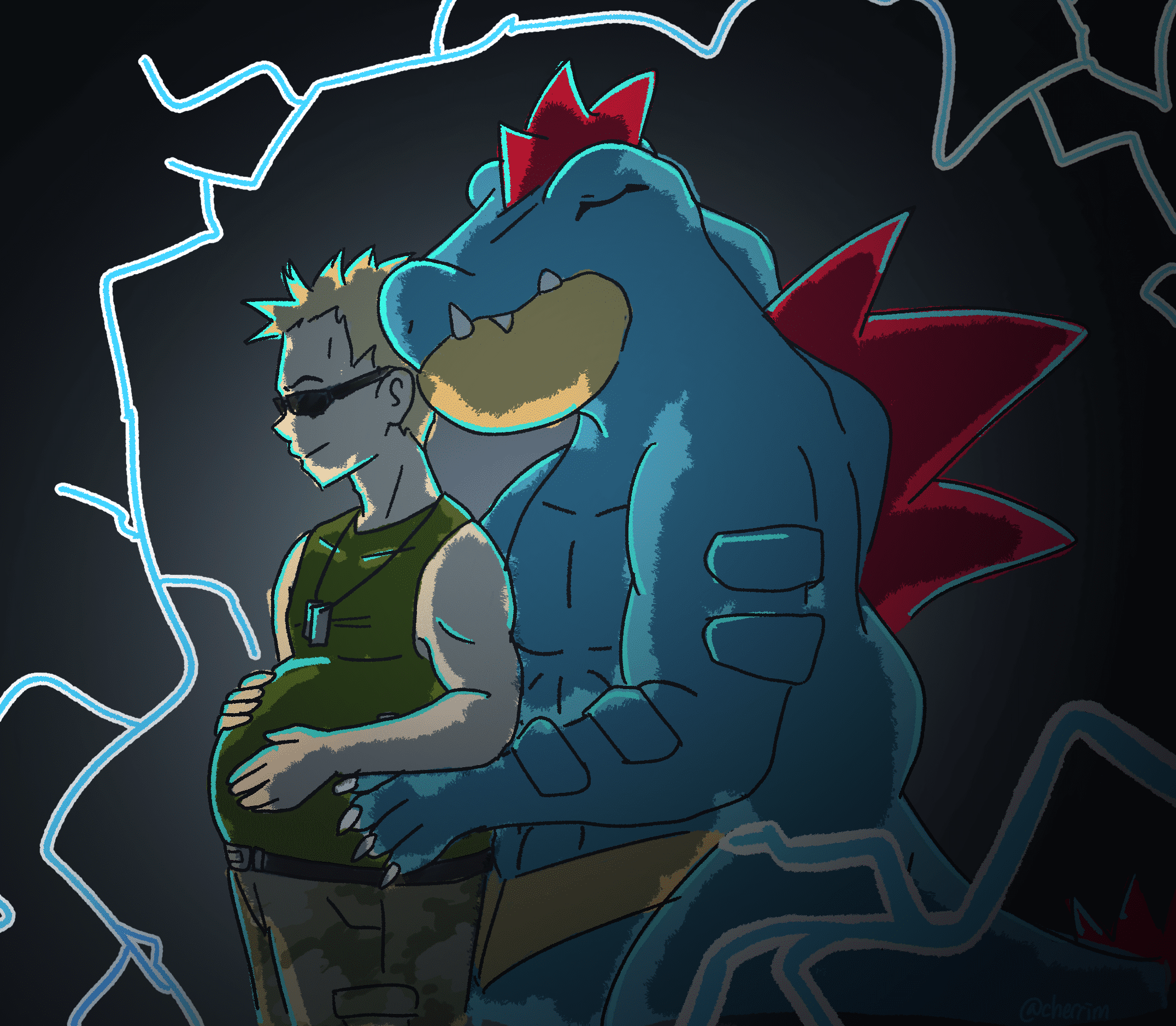 tender moment between vulnerable lovers 2024 (colourized)