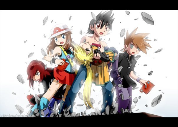 The 5 Pokedex owners released from Petrification.