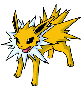 The electric eevee. When eevee is given the thunder stone, Jolteon will be the evolution.