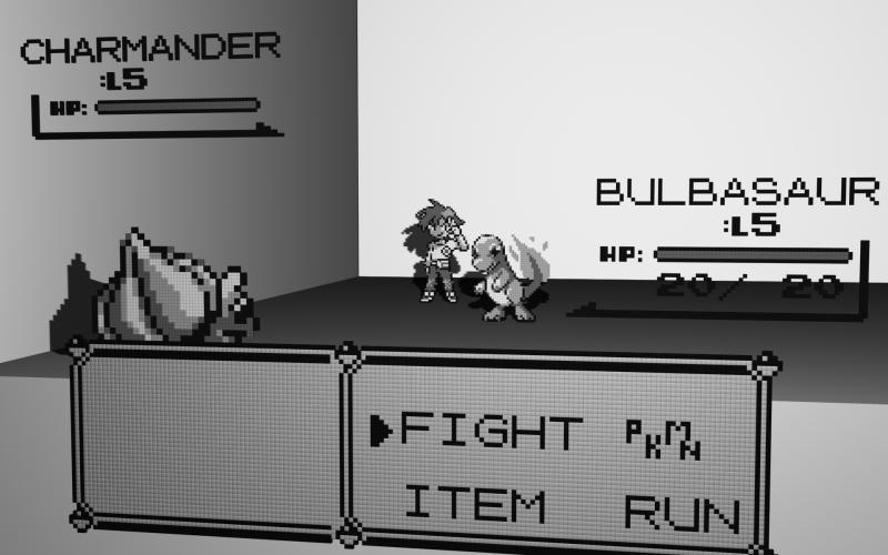 The first battle in Pokemon history...