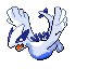 The Luiga sprite from Pokemon Silver revamped using the colours from the DP Lugia Sprite :3