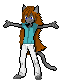 The male player sprite for my hack, drawn by my fiance, Zackwell.He's a black kitty, if it's not obvious already.