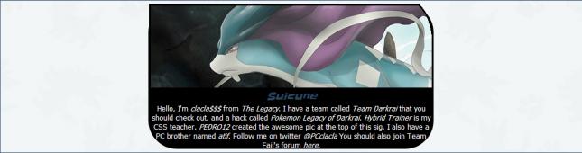 The PokéCommunity Forums   Edit Signature