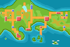 The region map with secret island.