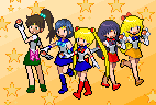 The sailor scouts are now pokemon trainers which means double power.