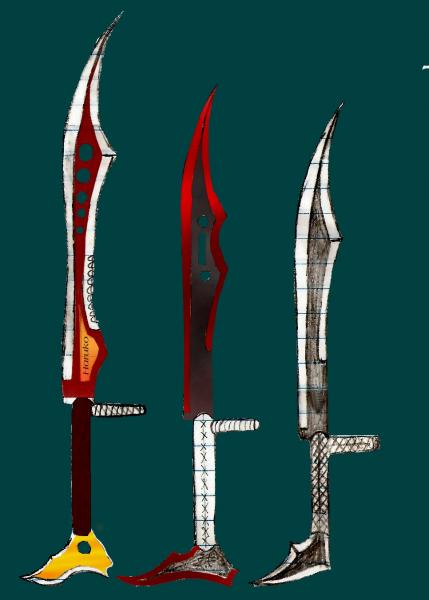 The triplets' swords
