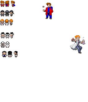 These are my Trainer sprites although I've only done young oak and elm as battle sprites I will do more.