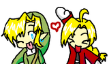 This is a mish-mosh of anime and Nintendo. Edward Elric and Link(in Park) Haha. I have a crush on Ed now...ever since I started watching FMA: Brotherh