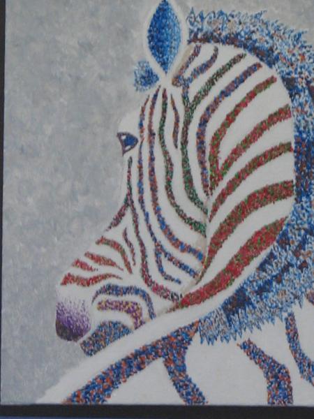 This is a Painting that i did in art class. its interesting, cuz tis actually made up of a million little tiny dots! there are no strokes of paint at 