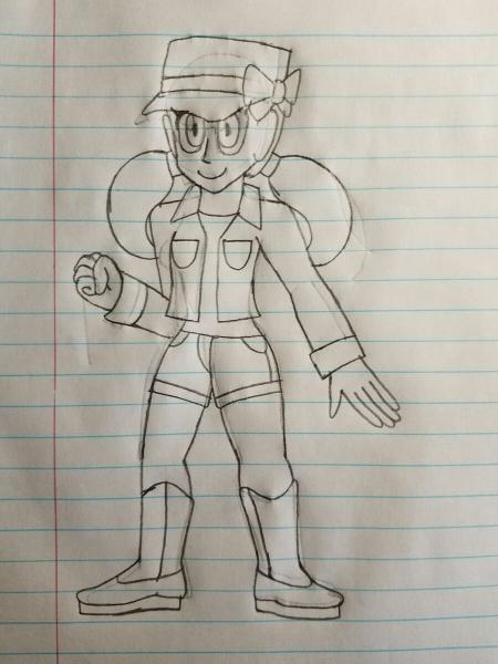 This is a pic of a playable trainer I came up with a long time ago, her name is Dina.