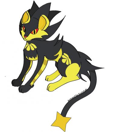 This is a picture I drew of my Luxray, Armand. :3