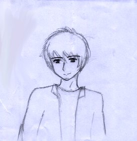 This is a really old sketch. I was practicing faces and hair back then, but I still like this one. This is a very rough pencil scetch, as you can see,