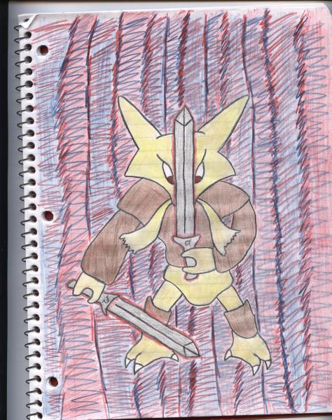 This is Frollo from an RP on The Cave of Dragonflies. The RP is The Legendary Beast Pack. Yeah, I realize it looks different from a normal Alakazam, t