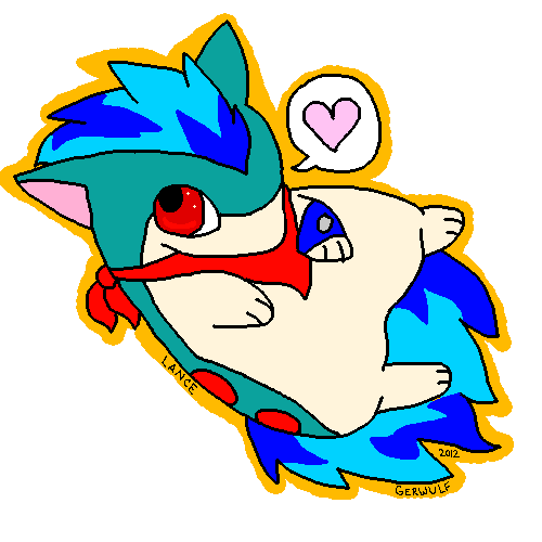 This is Lance. He was the subject of a scraped comic from my past. On his band is an ever stone. He is sometimes used for RPs. He is the father of Igo