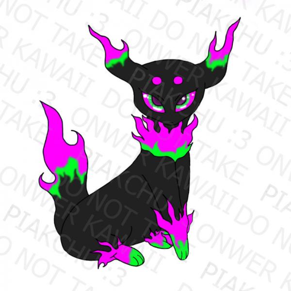 This is my shiny version of my Eeveelution that I created for the club: Eevee and Eeveelution. I drew this also. I have watermarks on it to keep peopl