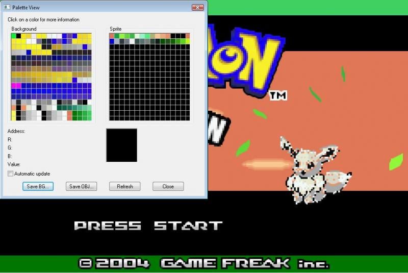 This is my title screen Eevee. I'm soooo close to being done! Also included is the palette.